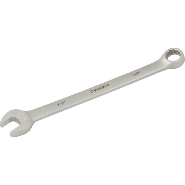 Dynamic Tools 7/16" 12 Point Combination Wrench, Contractor Series, Satin D074314
